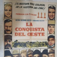 Cine: CARTEL LA CONQUISTA DEL OESTE 100 X 70 CM 1964. Lote 320039128