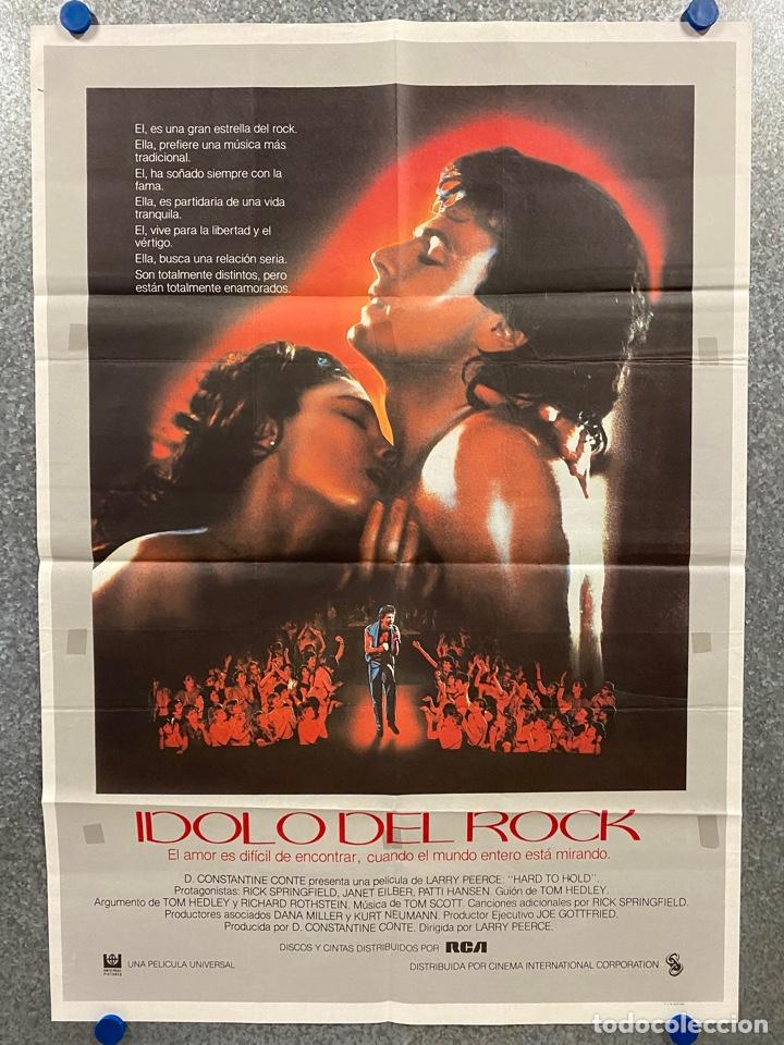 Kino: &Iacute;dolo del Rock. Rick Springfield, Janet Eilber, Patti Hansen, Albert S. A&Ntilde;O 1984. POSTER ORIGINAL.
