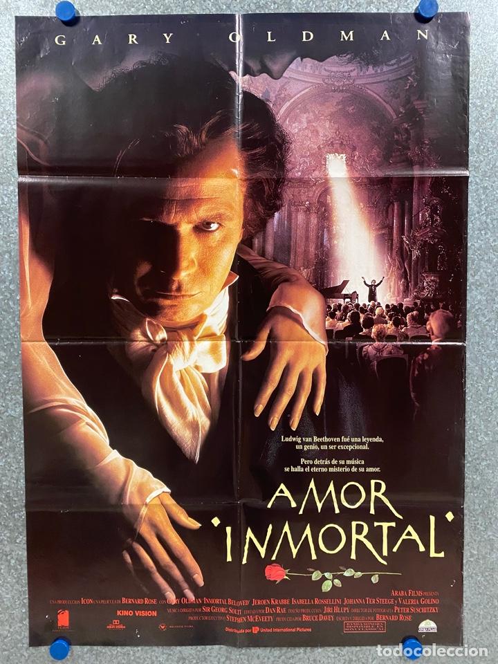 Kino: Amor inmortal. Gary Oldman, Isabella Rossellini, Valeria Golino. POSTER ORIGINAL.