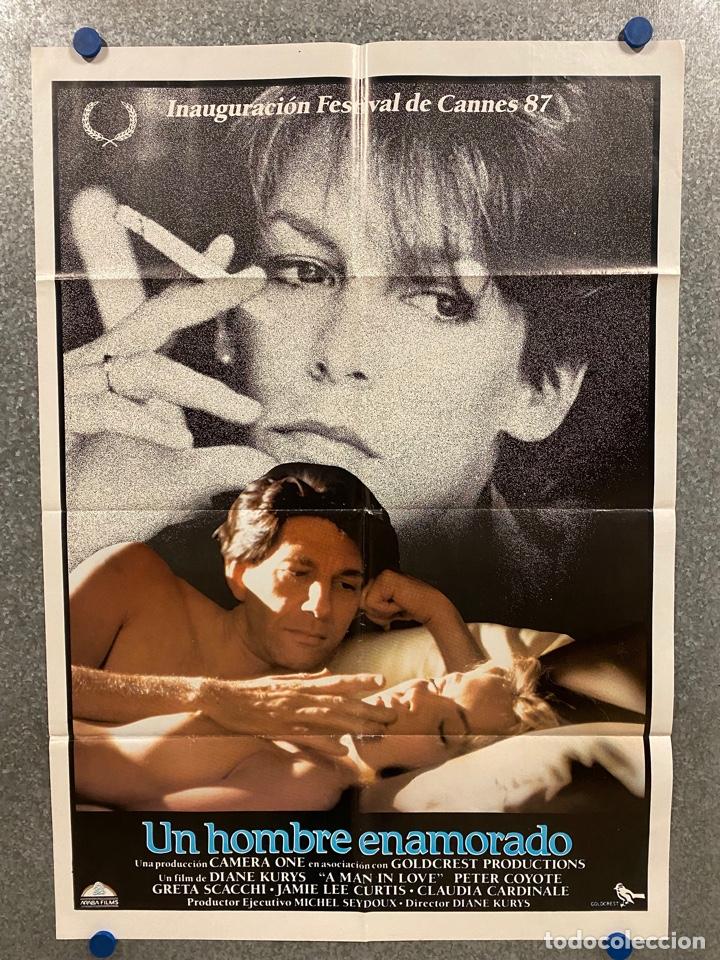 Kino: Un hombre enamorado. Peter Coyote, Greta Scacchi, Jamie Lee Curtis. A&Ntilde;O 1987. POSTER ORIGINAL.