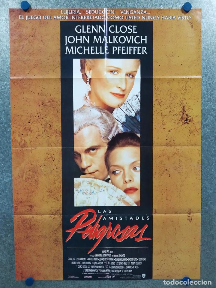 Kino: Las amistades peligrosas. Glenn Close, John Malkovich, Michelle Pfeiffer, Keanu R. POSTER ORIGINAL.