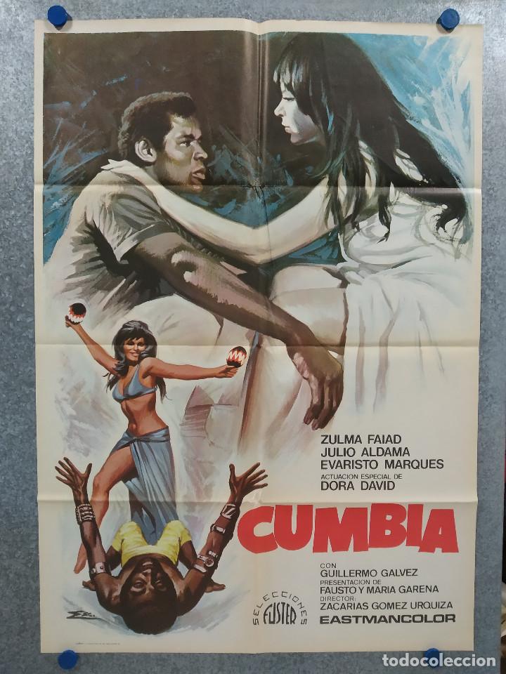 Kino: Cumbia. Zulma Faiad, J&uacute;lio Aldama, Evaristo M&aacute;rquez A&Ntilde;O 1974. POSTER ORIGINAL