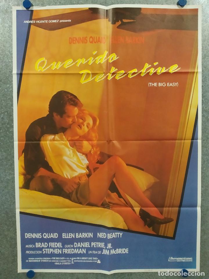 Kino: Querido detective. Dennis Quaid, Ellen Barkin A&Ntilde;O 1987. POSTER ORIGINAL