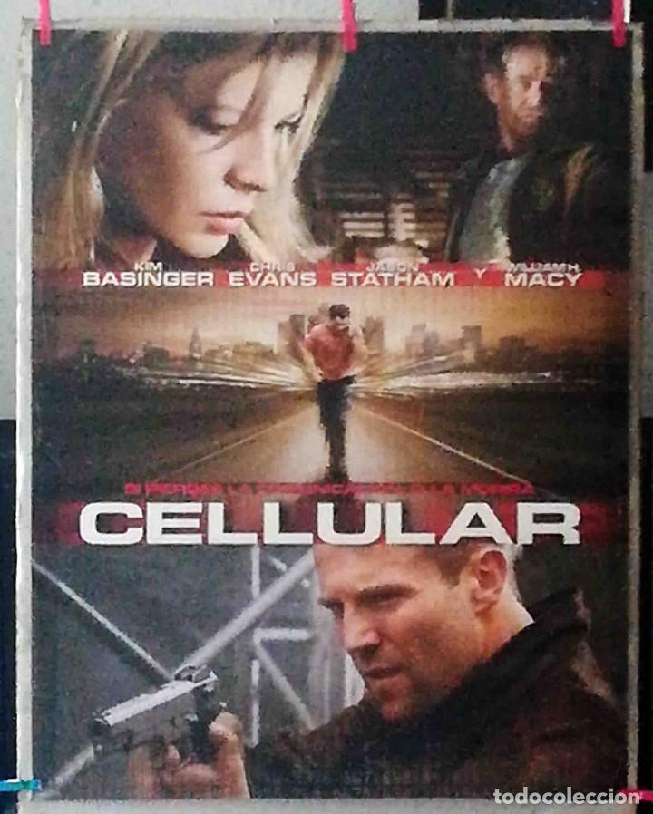 Cine: P&oacute;ster Cellular (Kim Basinger, Chris Evans) 68x89 cms. En rollo. - Foto 1