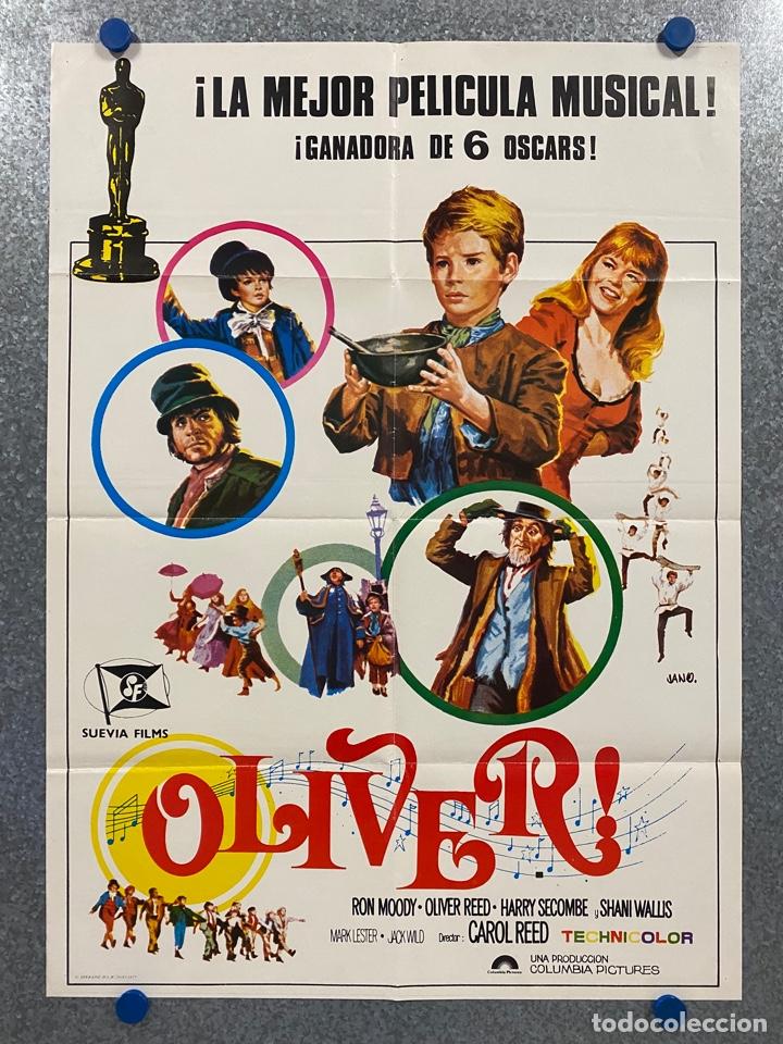 Cinema: Oliver.Mark Lester, Ron Moody, Shani Wallis, Oliver Reed, Jack Wild. A&Ntilde;O 1977. POSTER ORIGINAL.