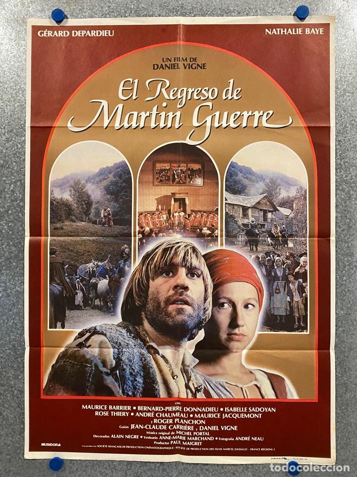Cinema: El regreso de Martin Guerre. G&eacute;rard Depardieu, Nathalie Baye, Roger P. A&Ntilde;O 1984. POSTER ORIGINAL.
