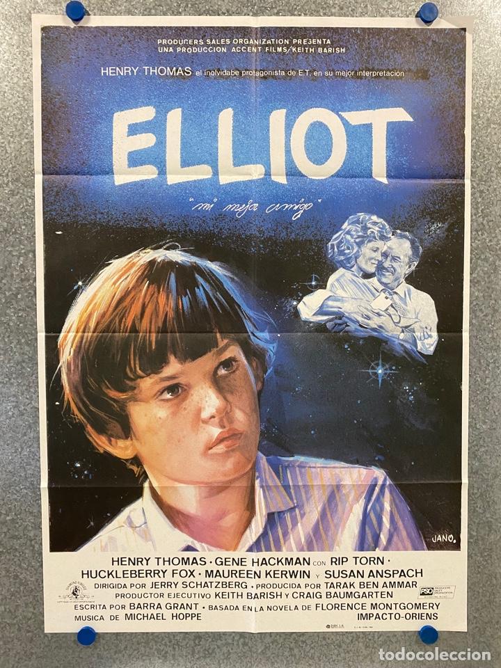 Kino: Elliot. Gene Hackman, Henry Thomas, Rip Torn, Huckleberry Fox. A&Ntilde;O 1984. POSTER ORIGINAL.