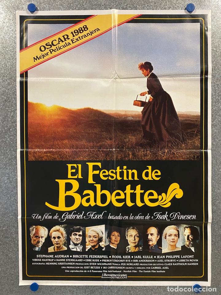 Kino: El fest&iacute;n de Babette. St&eacute;phane Audran, Jean-Philipe Lafont, Gudmar W. A&Ntilde;O 1988. POSTER ORIGINAL.