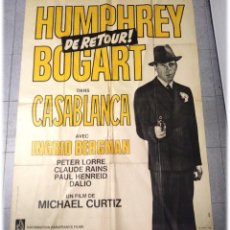 Cine: CASABLANCA HUMPHREY BOGART CARTEL GRANDE PROMOCIÓN EXTERIOR CINE. MED. 117 X 160 CM
