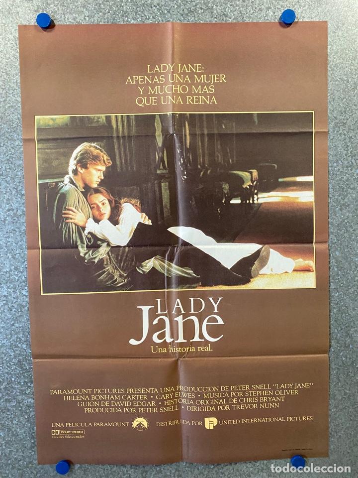 Kino: Lady Jane, una historia real. Helena Bonham Carter, Cary Elwes, John W. A&Ntilde;O 1986. POSTER ORIGINAL.