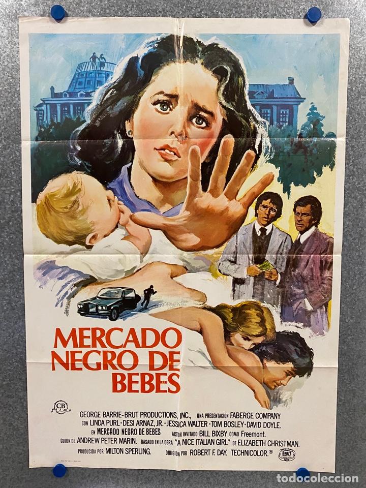 Cinema: MERCADO NEGRO DE BEBES. GEORGE BARRIE, LINDA PURL, DESI ARNAZ. A&Ntilde;O 1978. POSTER ORIGINAL.