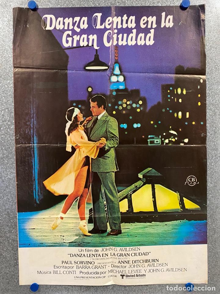Cinema: Danza lenta en la gran ciudad.Paul Sorvino, Anne Ditchburn, Nicolas Cost. A&Ntilde;O 1978. POSTER ORIGINAL.