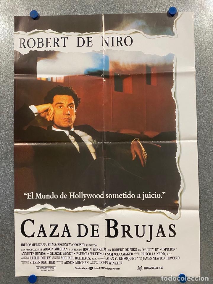 Kino: Caza de brujas. Robert De Niro, Annette Bening, George Wendt, Patricia Wettig. POSTER ORIGINAL.