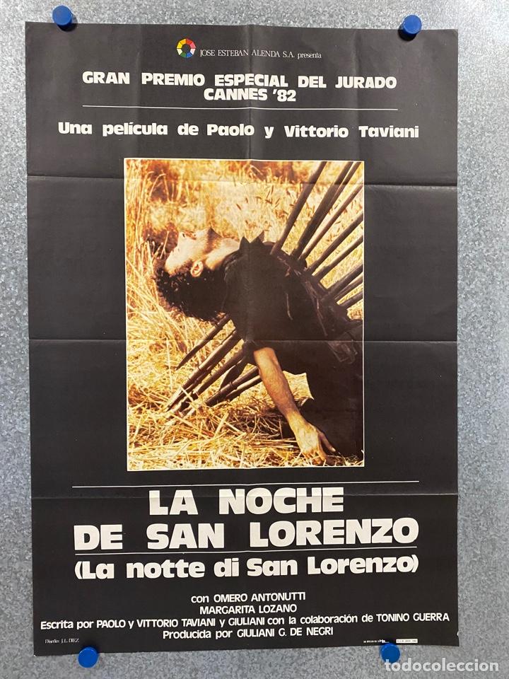 Kino: La noche de San Lorenzo. Omero Antonutti, Margarita Lozano, Sabina V. A&Ntilde;O 1982. POSTER ORIGINAL.