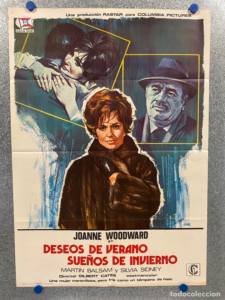 Kino: Deseos de verano, sue&ntilde;os de invierno. Joanne Woodward, Martin Balsam. A&Ntilde;O 1974. POSTER ORIGINAL.