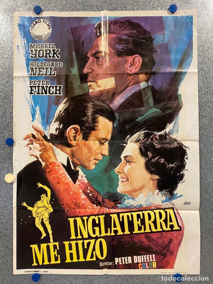 Cine: Inglaterra me hizo. Peter Finch, Michael York, Hildegarde Neil, Joss A. A&Ntilde;O 1973. POSTER ORIGINAL.