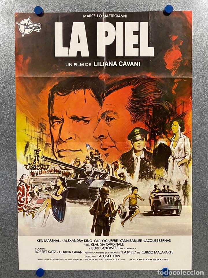 Cine: La piel. Marcello Mastroianni, Claudia Cardinale, Burt Lancaster, Ken Marshall. POSTER ORIGINAL.
