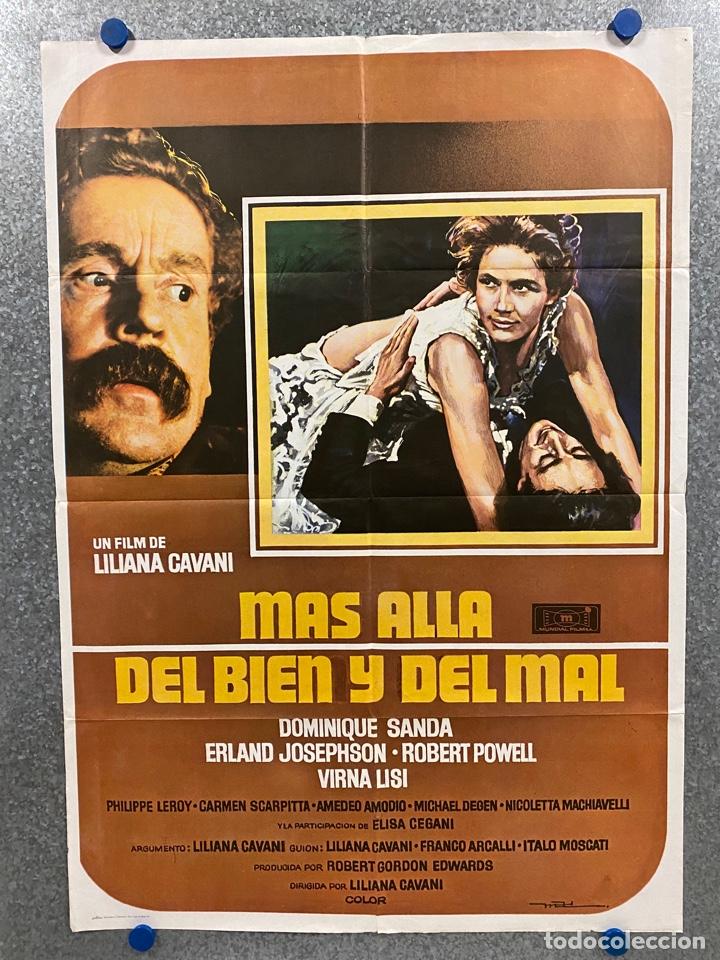 Cine: M&aacute;s all&aacute; del bien y del mal. Dominique Sanda, Erland Josephson, Robert P. A&Ntilde;O 1978. POSTER ORIGINAL.