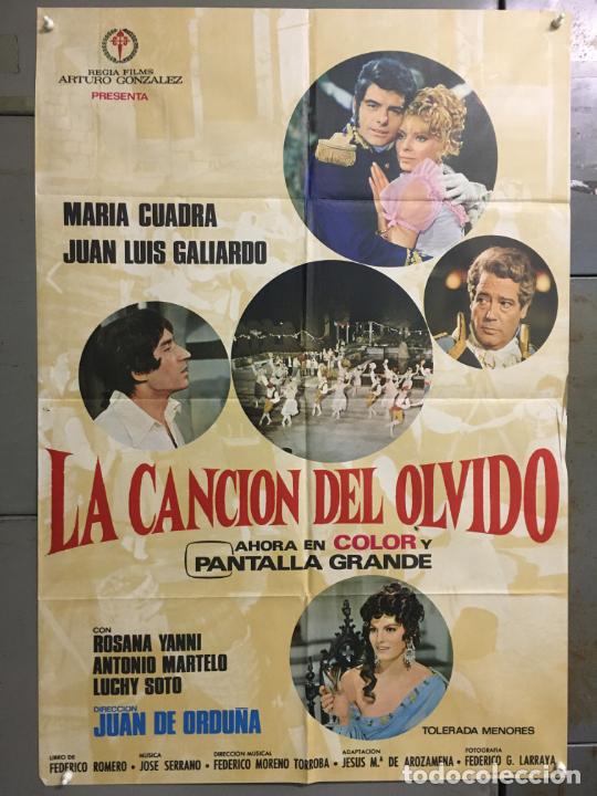 Cinema: CDO P465 LA CANCION DEL OLVIDO JUAN DE ORDU&Ntilde;A ZARZUELA POSTER ORIGINAL 70X100 ESTRENO