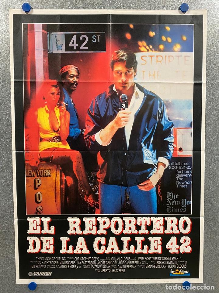 Cine: El reportero de la calle 42. Christopher Reeve, Morgan Freeman, Kathy B. A&Ntilde;O 1987. POSTER ORIGINAL