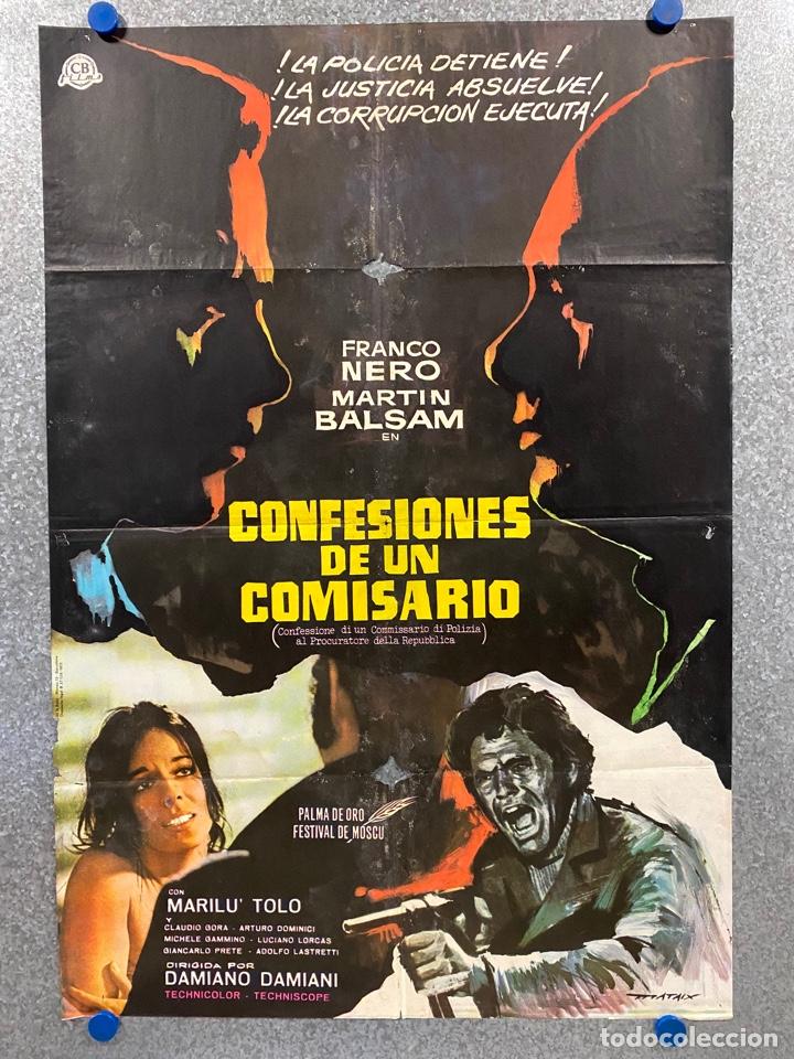 Kino: Confesiones de un comisario. Franco Nero, Martin Balsam, Maril&uacute; Tol&oacute;. A&Ntilde;O 1972. POSTER ORIGINAL