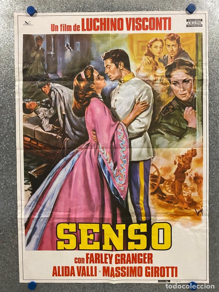 Kino: Senso. Alida Valli, Farley Granger, Massimo Girotti, Rina Morelli. A&Ntilde;O 1982. POSTER ORIGINAL