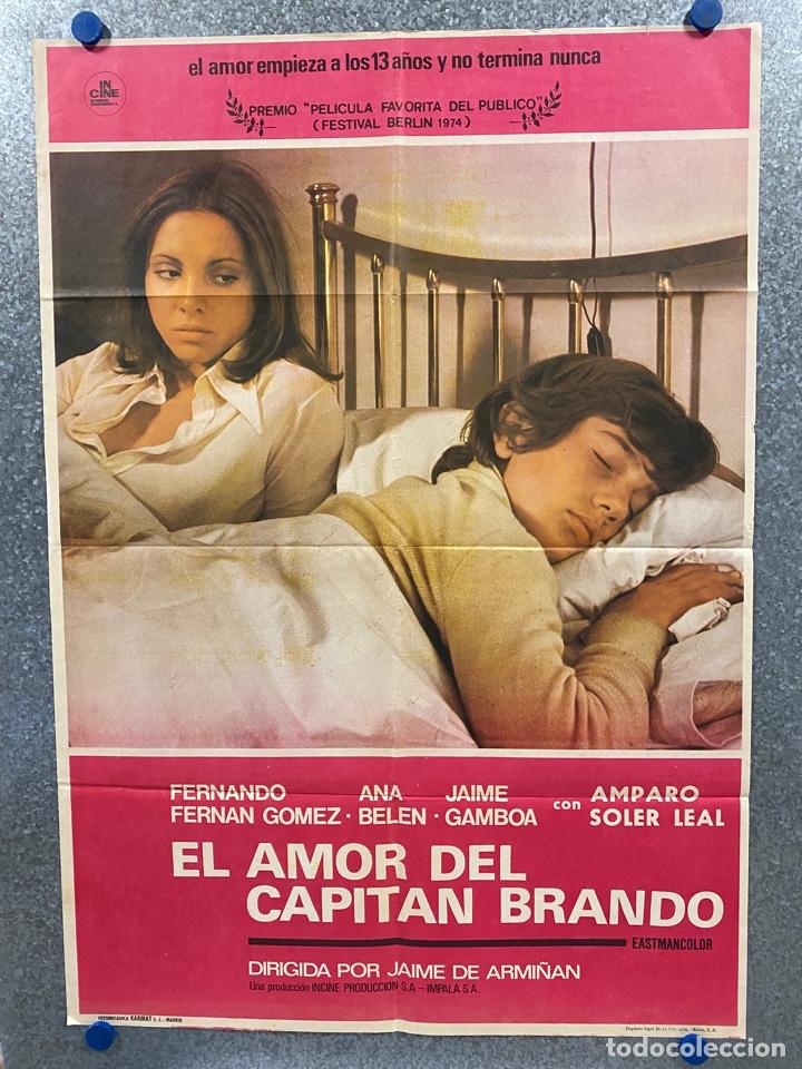Kino: El amor del capit&aacute;n Brando. Fernando Fern&aacute;n G&oacute;mez, Ana Bel&eacute;n, Jaime G. A&Ntilde;O 1974. POSTER ORIGINAL