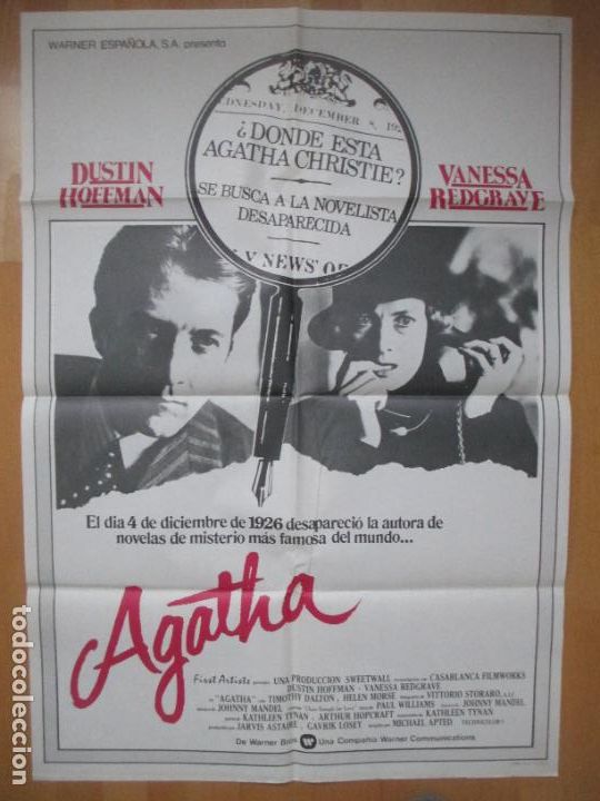 Kino: CARTEL CINE AGATHA DUSTIN HOFFMAN VANESSA REDGRAVE 1979 C2141