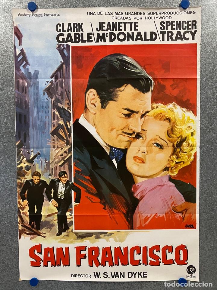 Cinema: San Francisco. Clark Gable, Jeanette MacDonald, Spencer Tracy, Jack Holt. POSTER ORIGINAL
