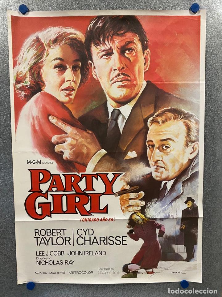 Cinema: Chicago, a&ntilde;os 30. Robert Taylor, Cyd Charisse, Lee J. Cobb, John Ireland. A&Ntilde;O 1986. POSTER ORIGINAL