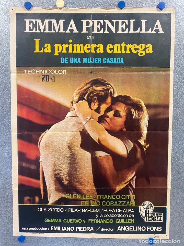 Cinema: La primera entrega de una mujer casada. Emma Penella, Glen Lee, Franco C. A&Ntilde;O 1971. POSTER ORIGINAL