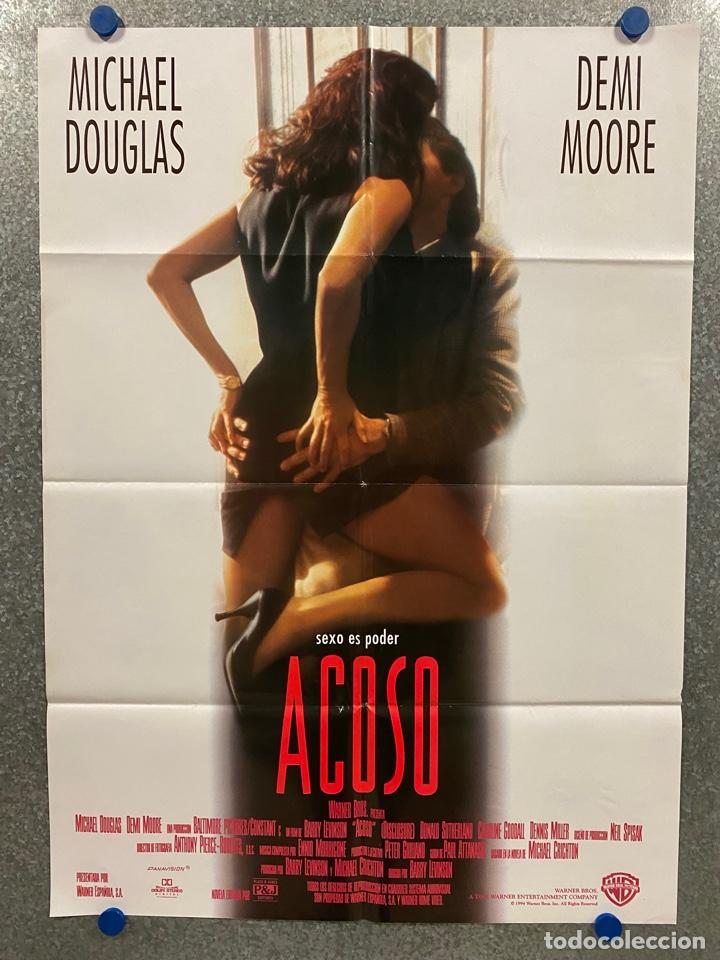 Cinema: Acoso. Demi Moore, Michael Douglas, Donald Sutherland. A&Ntilde;O 1994. POSTER ORIGINAL