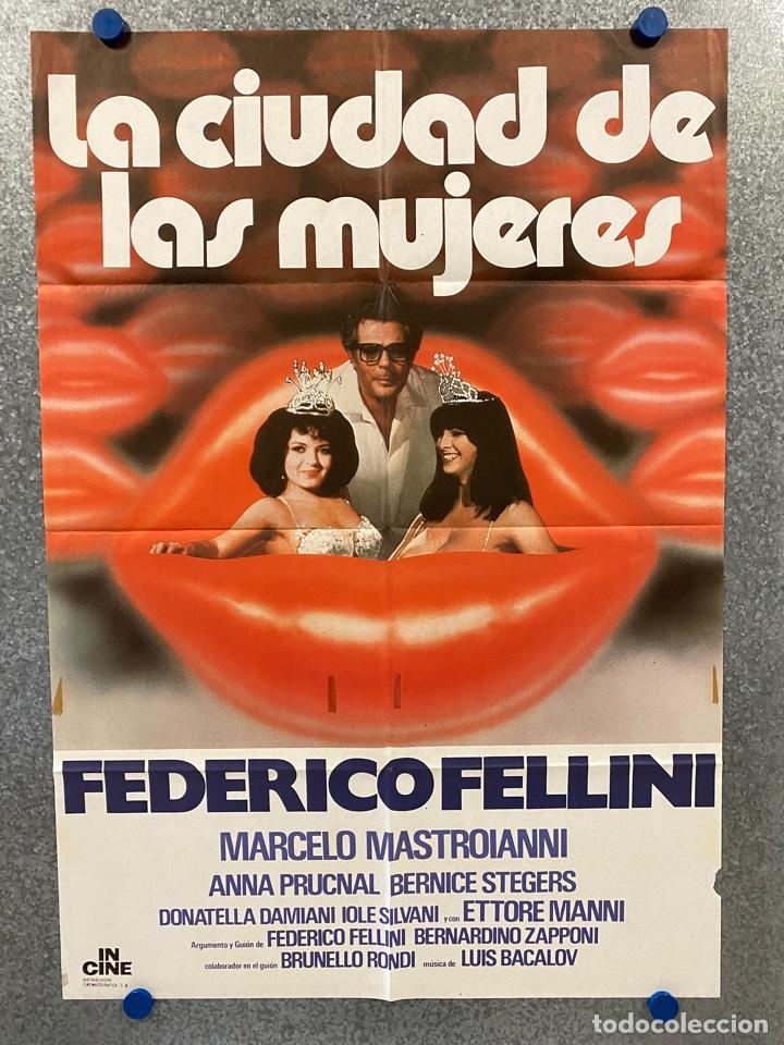Cinema: La ciudad de las mujeres. Marcello Mastroianni, Anna Prucnal, Bernice Stegers. POSTER ORIGINAL