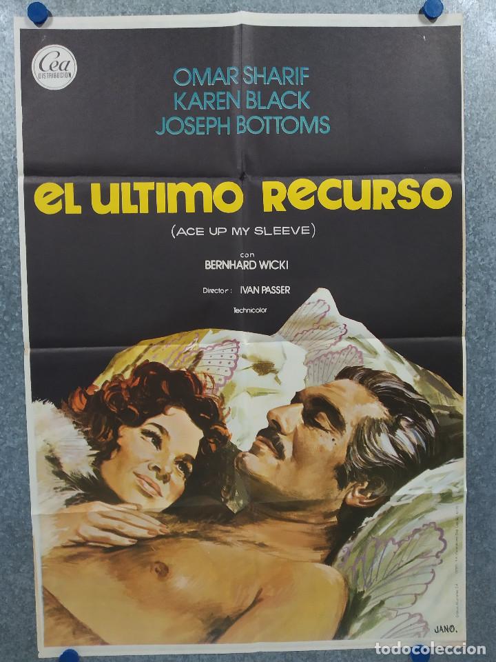 Cinema: El &uacute;ltimo recurso. Omar Sharif, Karen Black. A&Ntilde;O 1976. POSTER ORIGINAL