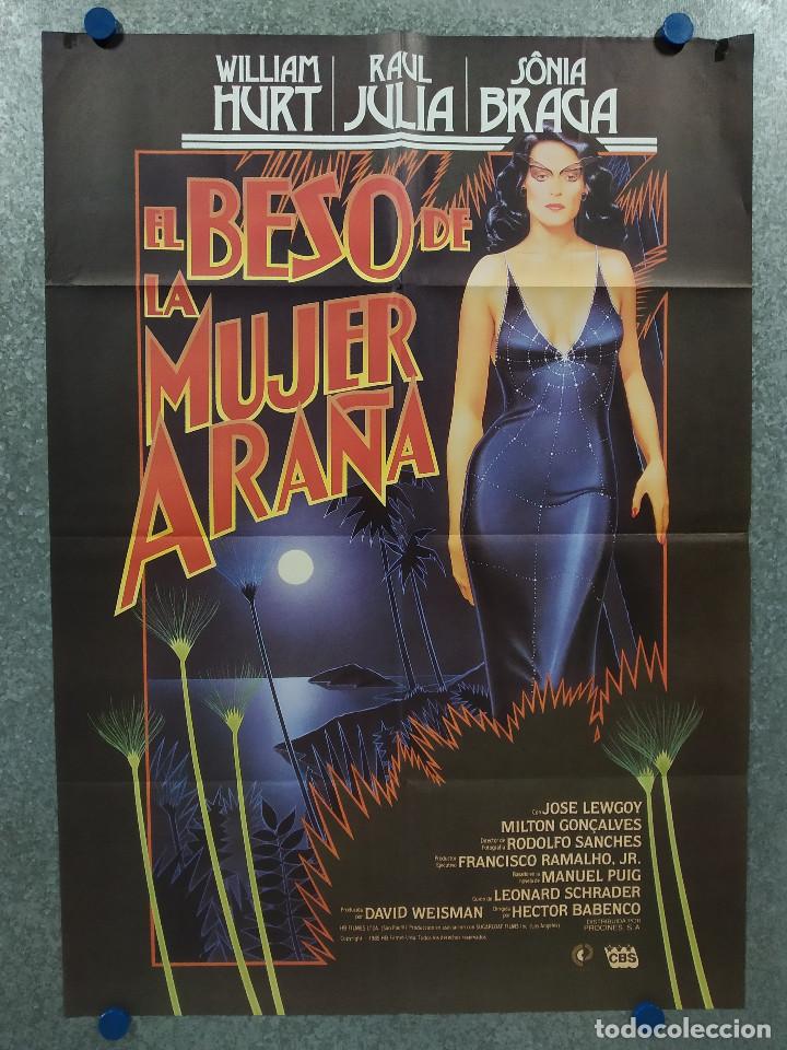 Cinema: El beso de la mujer ara&ntilde;a. William Hurt, Raul Julia, S&ocirc;nia Braga. A&Ntilde;O 1985. POSTER ORIGINAL