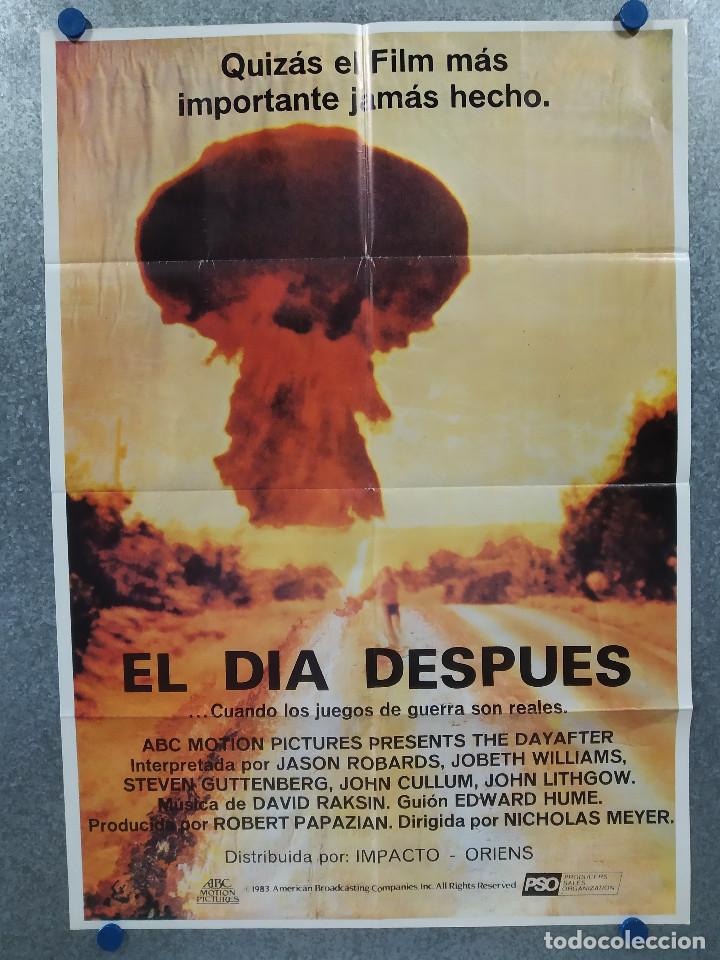Cinema: El d&iacute;a despu&eacute;s. Jason Robards, JoBeth Williams, Steve Guttenberg A&Ntilde;O 1983. POSTER ORIGINAL