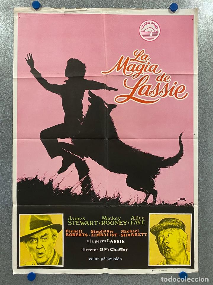 Cinema: La magia de Lassie. Mickey Rooney, Pernell Roberts, Stephanie Zimbalist. A&Ntilde;O 1978. POSTER ORIGINAL.