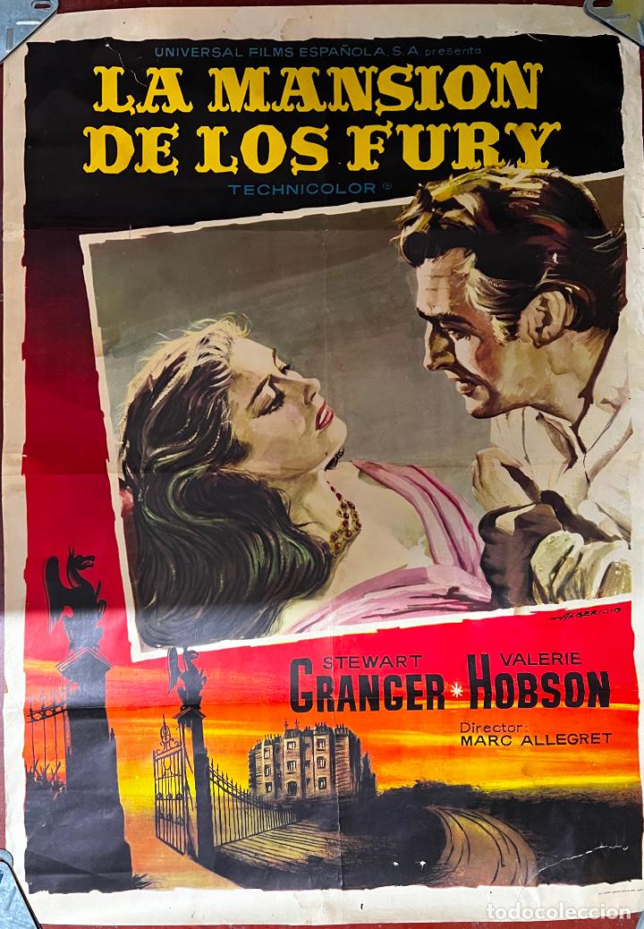 Cinema: CARTEL DE CINE ORIGINAL. PEL&Iacute;CULA, LA MANSION DE LOS FURY. MEDIDAS: 68X98 CM.