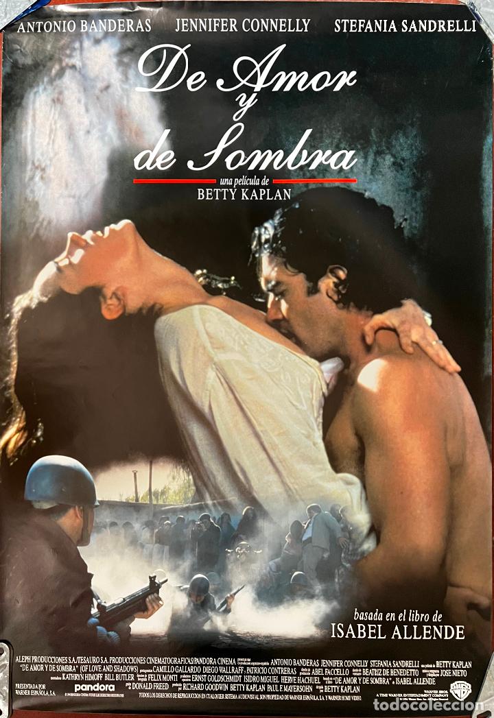 Cinema: CARTEL DE CINE ORIGINAL. PELICULA, DE AMOR Y DE SOMBRA, BETTY KAPLAN. MEDIDAS: 98X68 CM.