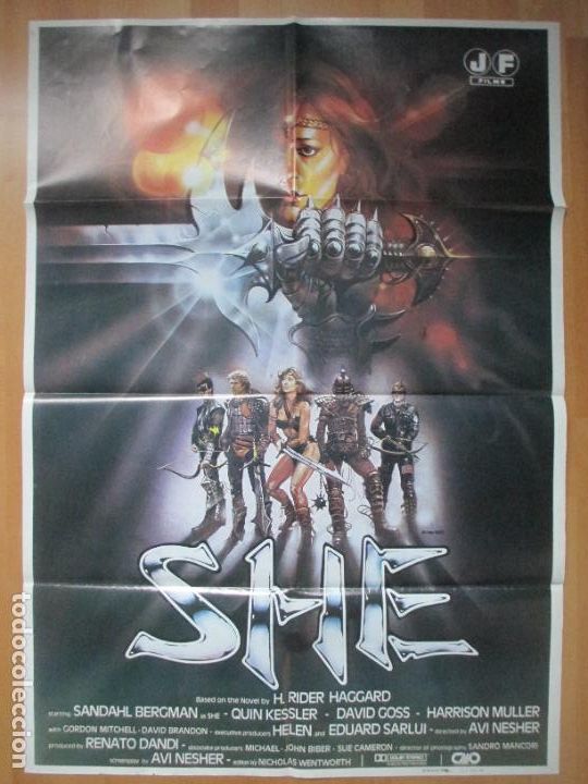 Cinema: CARTEL CINE, SHE, SANDAHL BERGMAN, QUIN KESSLER, DAVID GOSS, 1983, C391