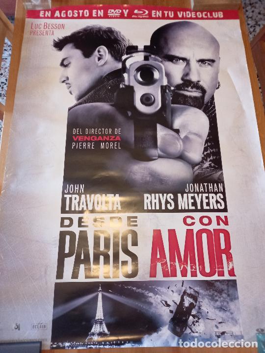 desde paris con amor , cartel cine 97 x 68 cm v - Buy Posters of action  movies on todocoleccion