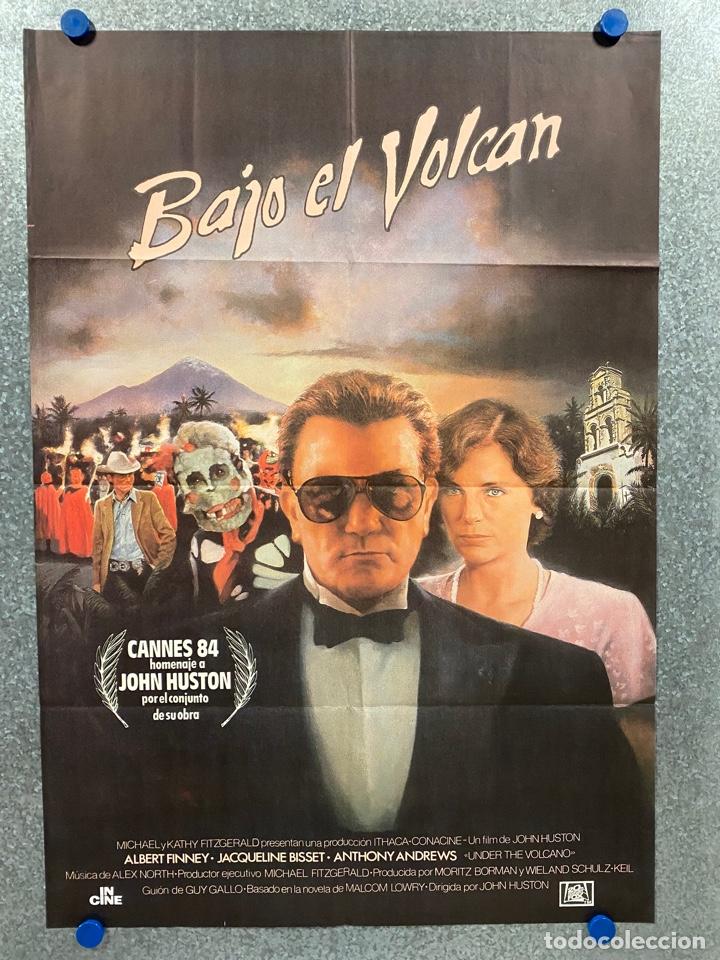 Cinema: Bajo el volc&aacute;n. Albert Finney, Jacqueline Bisset, Anthony Andrews. A&Ntilde;O 1984. POSTER ORIGINAL.