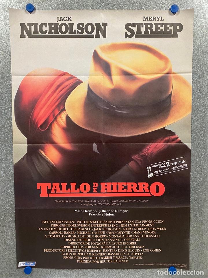 Cinema: Tallo de hierro. Jack Nicholson, Meryl Streep, Carroll Baker, Michael O'K.A&Ntilde;O 1987. POSTER ORIGINAL.