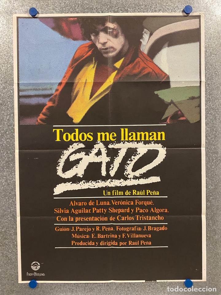 Cinema: Todos me llaman 'Gato'. Carlos Tristancho, Silvia Aguilar, Francisco A. A&Ntilde;O 1981. POSTER ORIGINAL.