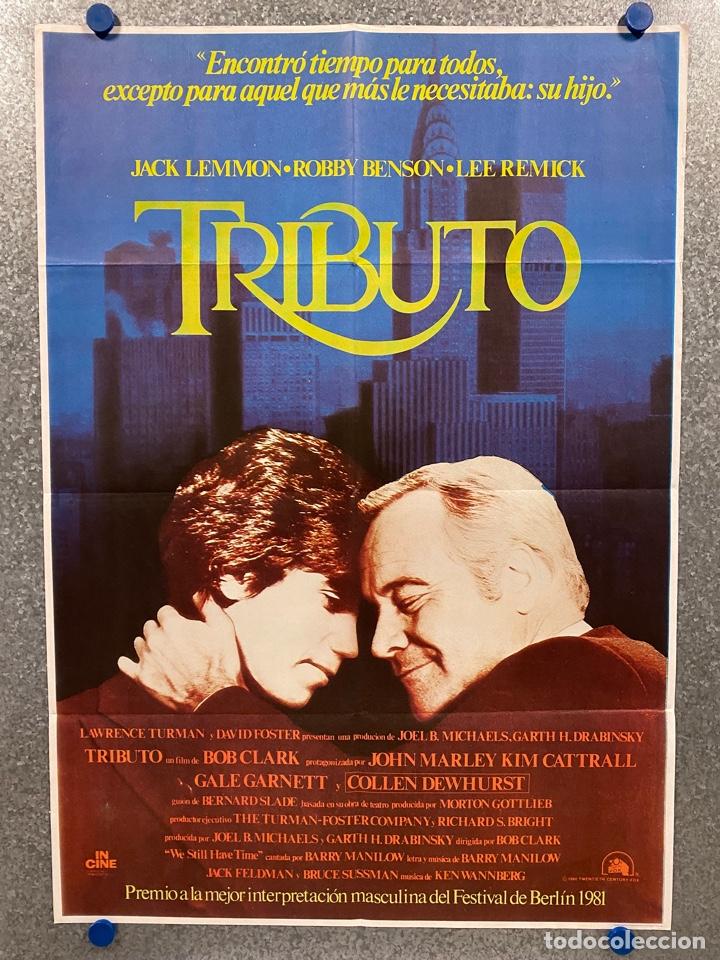 Cinema: Tributo. Jack Lemmon, Robby Benson, Lee Remick, Colleen Dewhurst. A&Ntilde;O 1981. POSTER ORIGINAL.
