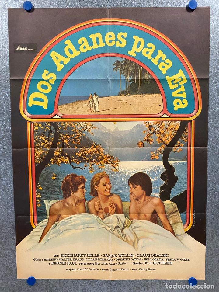 Cinema: DOS ADANES PARA EVA. SABINE WOLLIN, CLAUS OBALSKI, GINA JANSSEN. POSTER ORIGINAL.