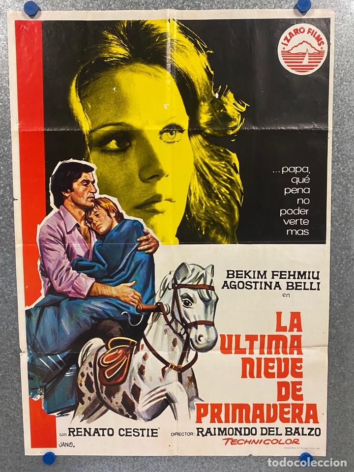 Cinema: La &uacute;ltima nieve de primavera. Renato Cesti&eacute;, Agostina Belli, Bekim F. A&Ntilde;O 1974. POSTER ORIGINAL.