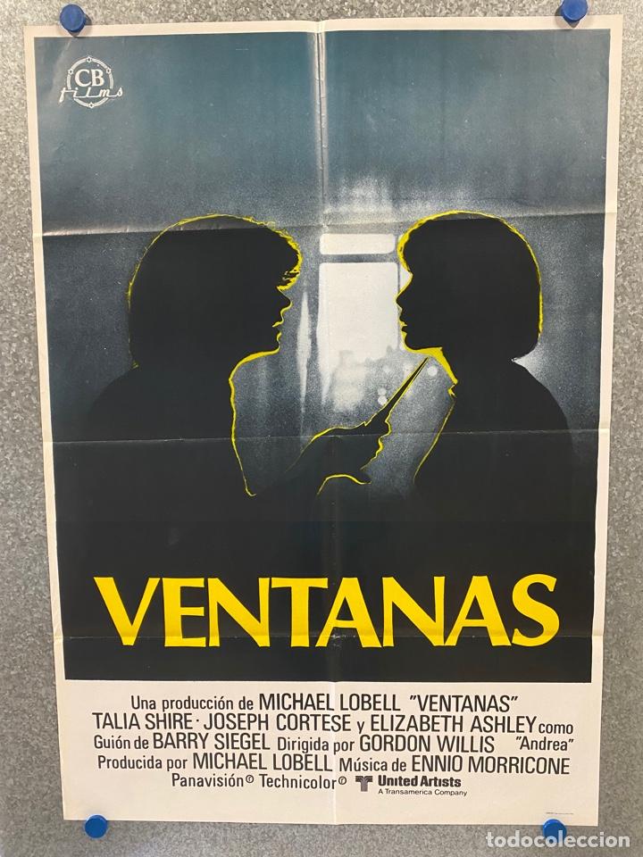 Cinema: Ventanas. Talia Shire, Joseph Cortese, Elizabeth Ashley. A&Ntilde;O 1980. POSTER ORIGINAL.