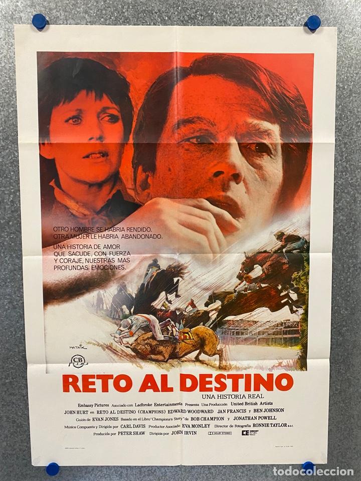 Cinema: Reto al destino. John Hurt, Edward Woodward, Jan Francis, Ben Johnson. A&Ntilde;O 1984. POSTER ORIGINAL.