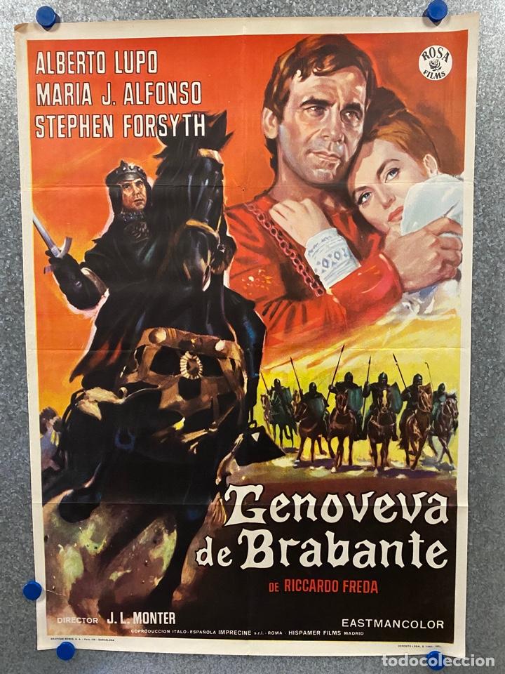 Cinema: Genoveva de Brabante. Alberto Lupo, Mar&iacute;a Jos&eacute; Alfonso, Beni Deus. A&Ntilde;O 1965. POSTER ORIGINAL.